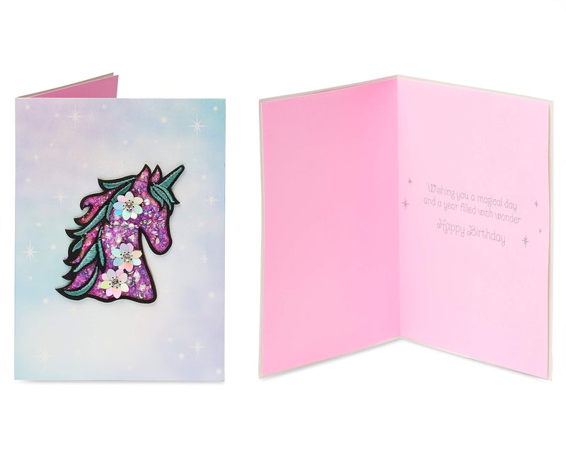 Papyrus Birthday Card Assortment, Rainbow Unicorns (4-Count) - Image 3